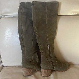 Marc Fisher suede tall army green boots.